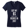 bs degree funny graduation Women's V-Neck T-Shirt
