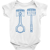 sketch of piston Baby Bodysuit