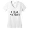 i love it when my wife let's me play golf Women's V-Neck T-Shirt