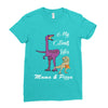 mama &amp; pizza dinasour. Ladies Fitted T-Shirt