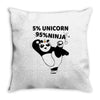 5 Percent Unicorn 95 Percent Ninja Throw Pillow