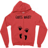 Guess What Baby Inside Pregnancy Announcement Zipper Hoodie