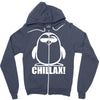 penguin chillax funny new Zipper Hoodie