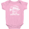 all i caught was this crappie fish Baby Onesie