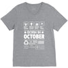 Born In October V-Neck Tee