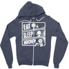 v3 eat sleep hockey Zipper Hoodie