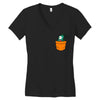 plankton pocket Women's V-Neck T-Shirt