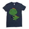 Cute Dinosaur Ladies Fitted T-Shirt