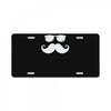 hipster glasses and moustache License Plate