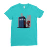 defacing the phonebox hoody Ladies Fitted T-Shirt