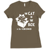 the cat in the box Ladies Fitted T-Shirt