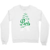paris script eiffel tower french france Crewneck Sweatshirt
