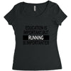 running is importanter Women's Triblend Scoop T-shirt
