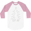 lit af christmas tree 3/4 Sleeve Shirt