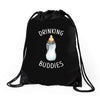 Drinking Buddies Drawstring Bags