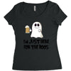 i'm just here for the boos Women's Triblend Scoop T-shirt