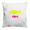 big fish little fish cardboard box Throw Pillow