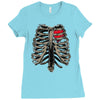 ribcage and heart Ladies Fitted T-Shirt