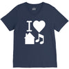 i love house music dj baseball V-Neck Tee