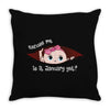 Excuse Me is it January yet? Baby Boy Throw Pillow