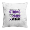 we don't know how strong we are until being strong is the only choice Throw Pillow