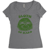 sloth so hard Women's Triblend Scoop T-shirt