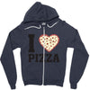 i Love Pizza Zipper Hoodie