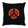 watermelon peace sign Throw Pillow