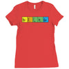 bazinga periodic table funny funny birthday present gift Ladies Fitted T-Shirt