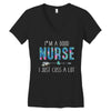 i'm a good nurse i just cuss a lot Women's V-Neck T-Shirt