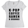 k pop coffee ramen k dramas Women's Triblend Scoop T-shirt