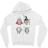halloween hedgehogs Zipper Hoodie