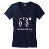 now you don't have to ask t4ll Women's V-Neck T-Shirt