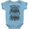 Real Kings Are Born On October 30 Baby Onesie
