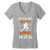 weekend forecast running Women's V-Neck T-Shirt