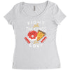 fight for the things you love pizza donuts Women's Triblend Scoop T-shirt