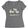 hauling a Women's Triblend Scoop T-shirt