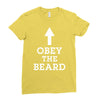 obey the beard funny Ladies Fitted T-Shirt