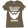 funny beards Ladies Fitted T-Shirt