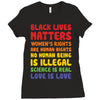 black lives matters, women's rights are human rights Ladies Fitted T-Shirt