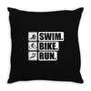 v6 swim bike run Throw Pillow