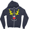 reindeer face novelty christmas Zipper Hoodie