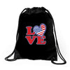 star spangled hammered Drawstring Bags