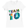 team 10 colorful Ladies Fitted T-Shirt