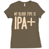 my blood type is ipa+ Ladies Fitted T-Shirt