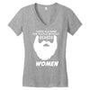 people without beard Women's V-Neck T-Shirt