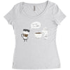coffee that's always late Women's Triblend Scoop T-shirt