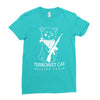 terrorist cat Ladies Fitted T-Shirt