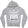 vintage made in 1989 perfectly aged a living legend Zipper Hoodie
