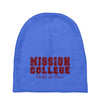 mission college maroon Baby Beanies
